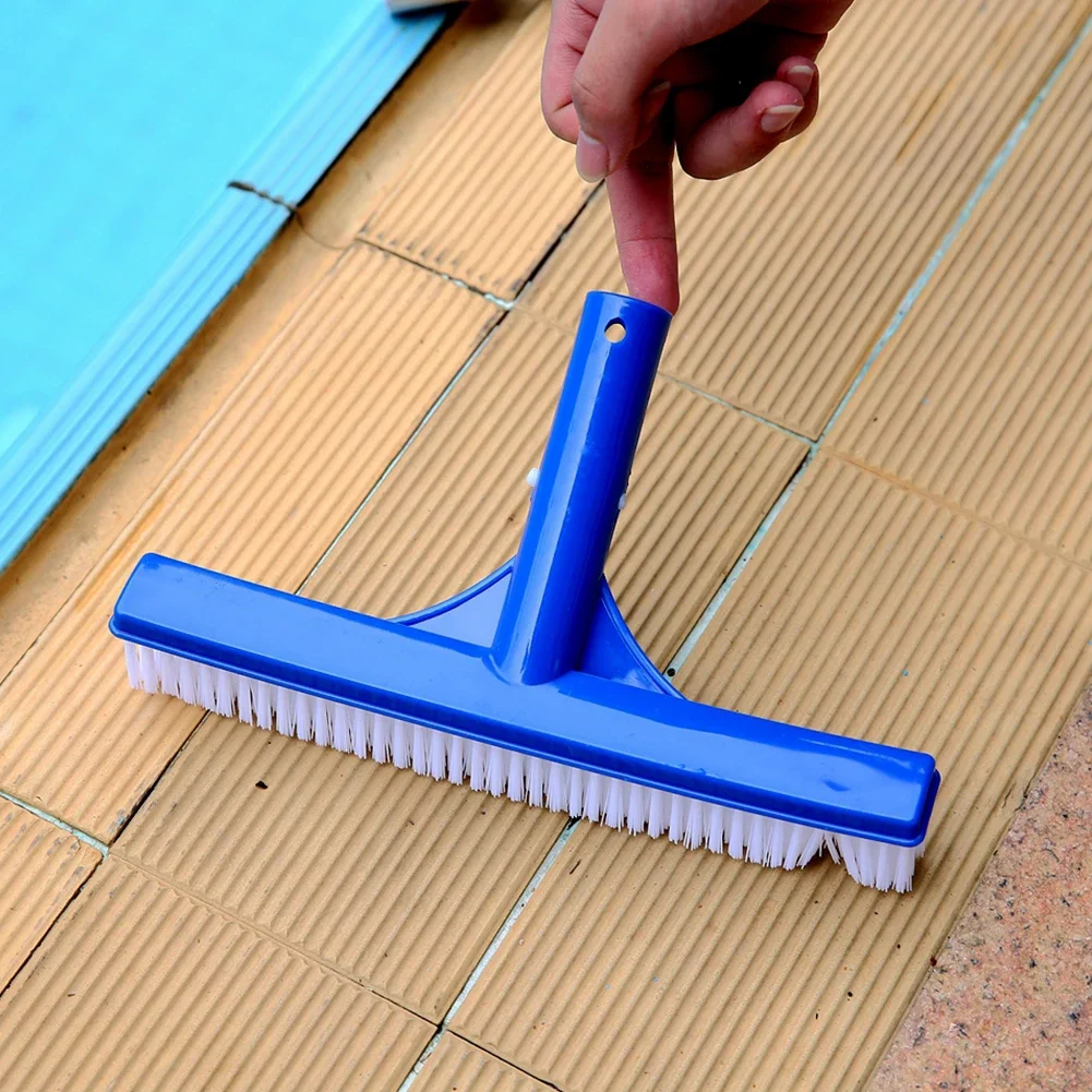 Pool Cleaning Brush 10 Inch Plastic Cleaner Surfaces Heavy Duty Broom Portable Cleaning Brush Curved Swimming Pool Accessories