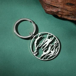 COOLTIME Sport Event Swimming Basketball Pendant Keychain Stainless Steel Sportsman Keyring Car Keychain Sports Lover Jewelry