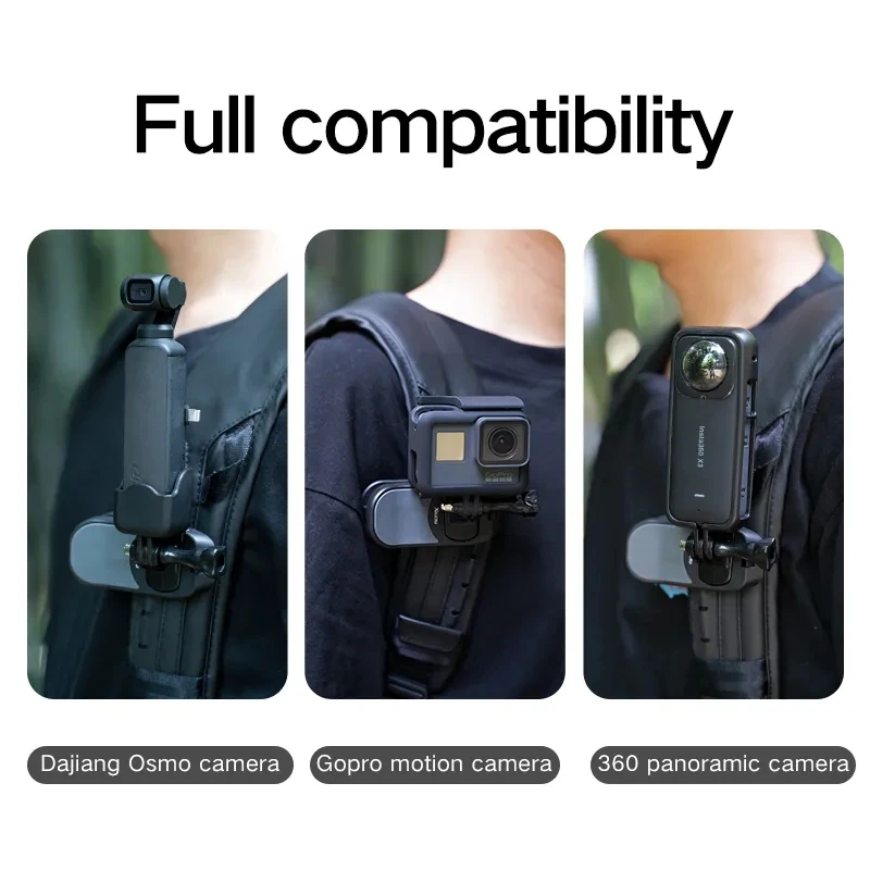 Xiletu Schnell verschluss Rucksack Clip magnetische feste Halterung für Gopro 12 11 10 9 insta360 dji action 3 4 Sport kamera Zubehör