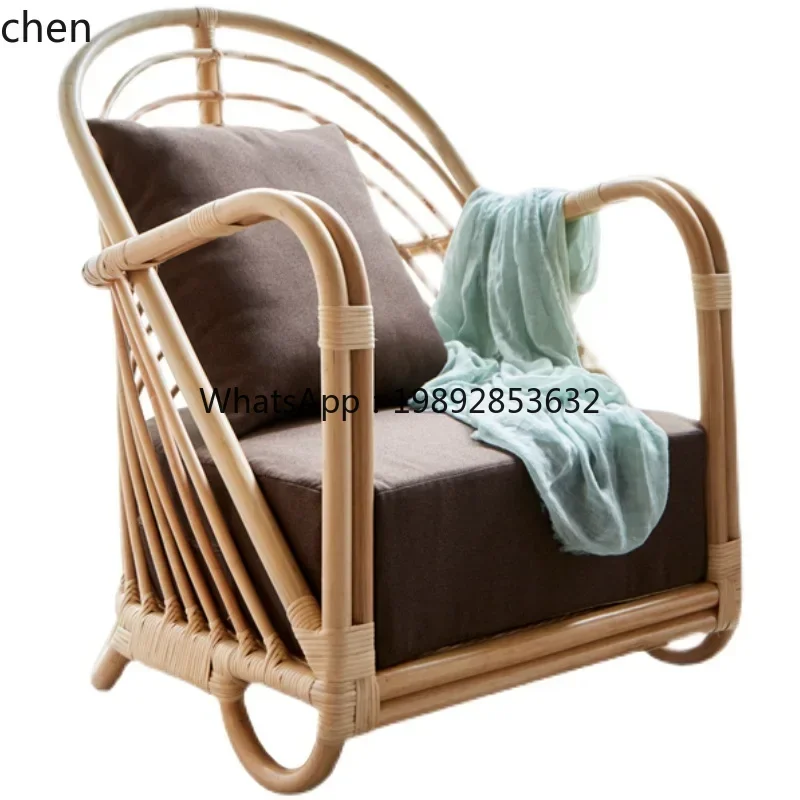 SF single sofa chair B & B inn balcony real rattan chair living room courtyard rattan chair three-piece combination