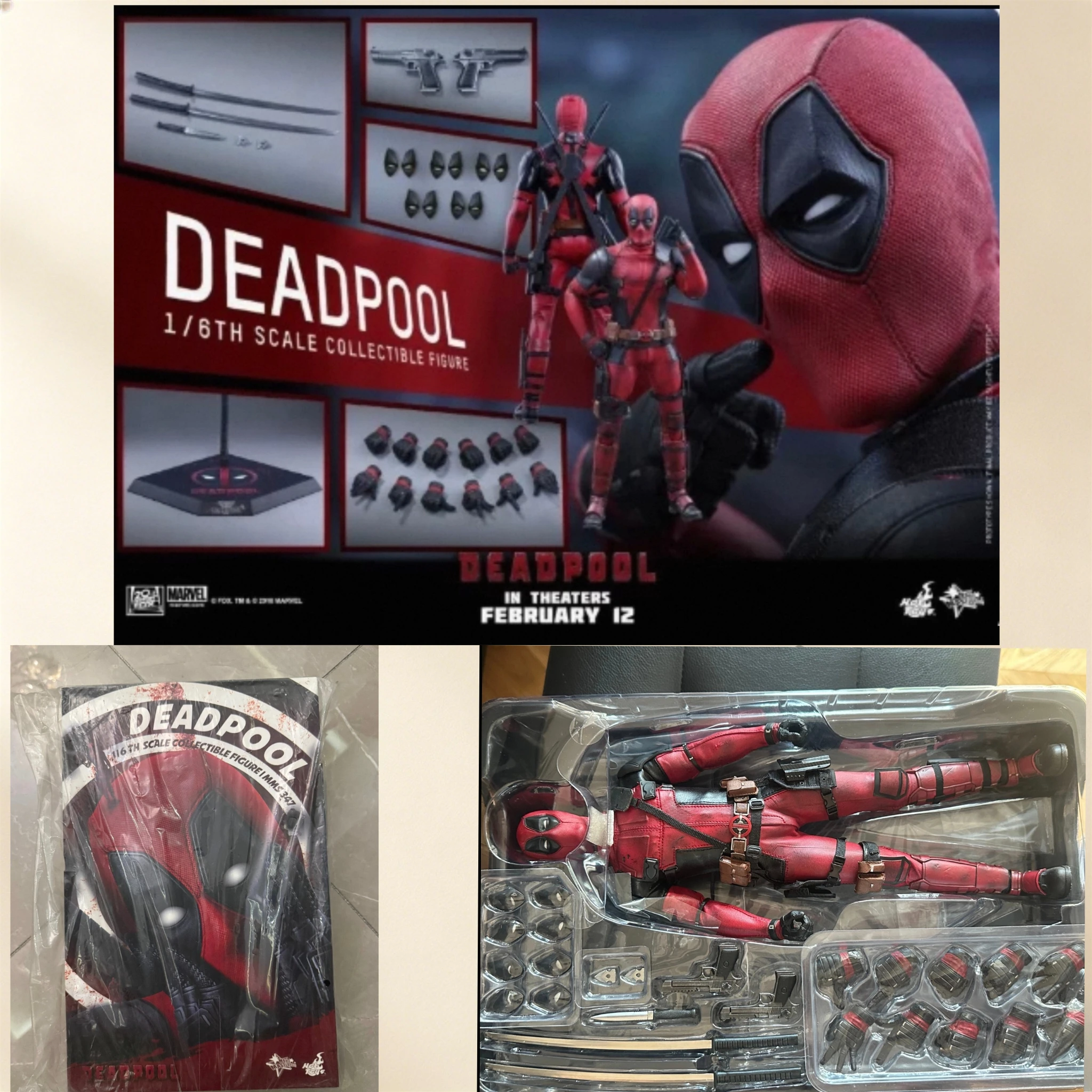 

In Stock HT Hottoys MMS347 Deadpool 1.0 Deadpool Anime Model Action Figure Toy Collection Gift