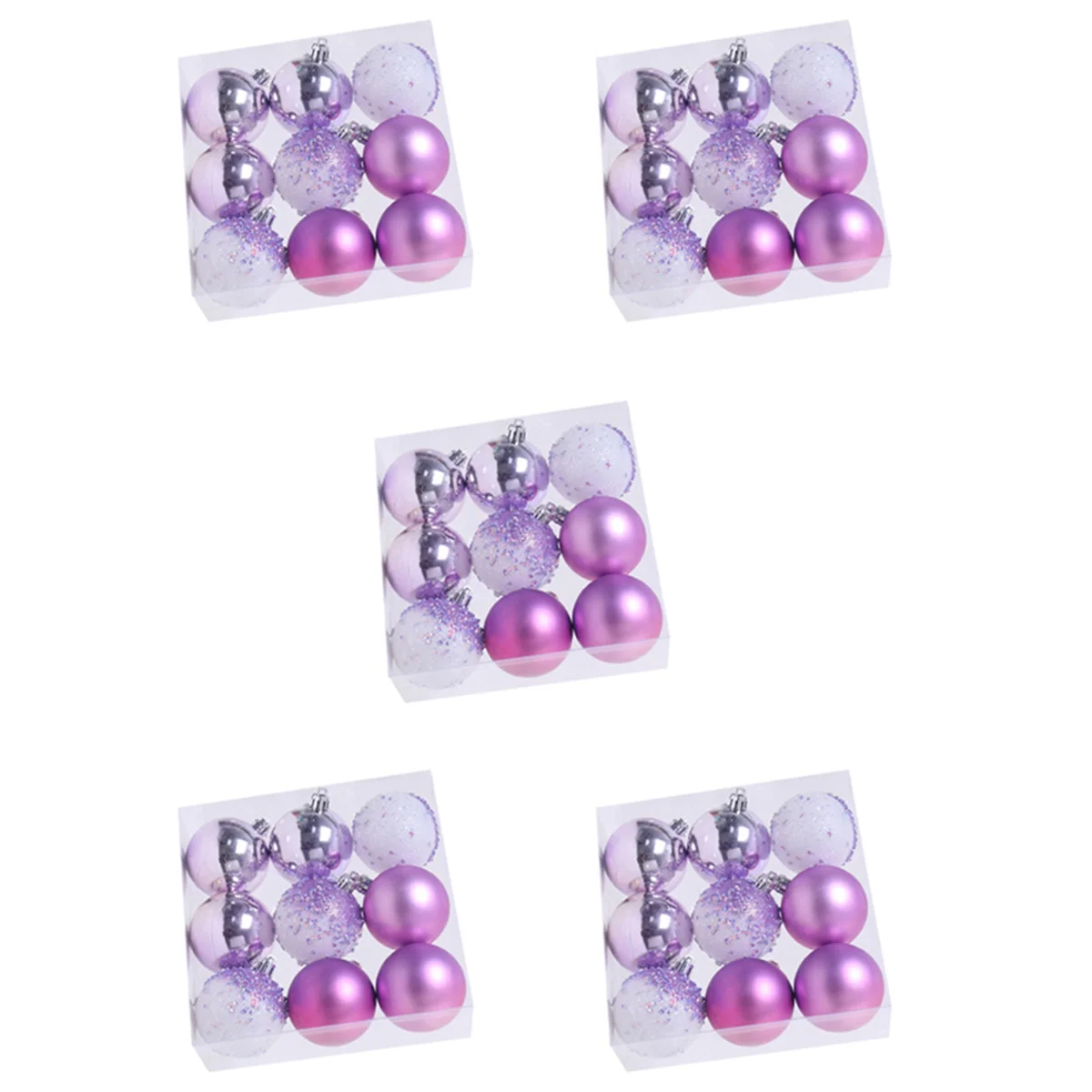 

45 PCS Christmas Ball Ornaments Xmas Tree Decorations Hanging Balls for Home New Year Party Decor - 2.36Inch, Purple