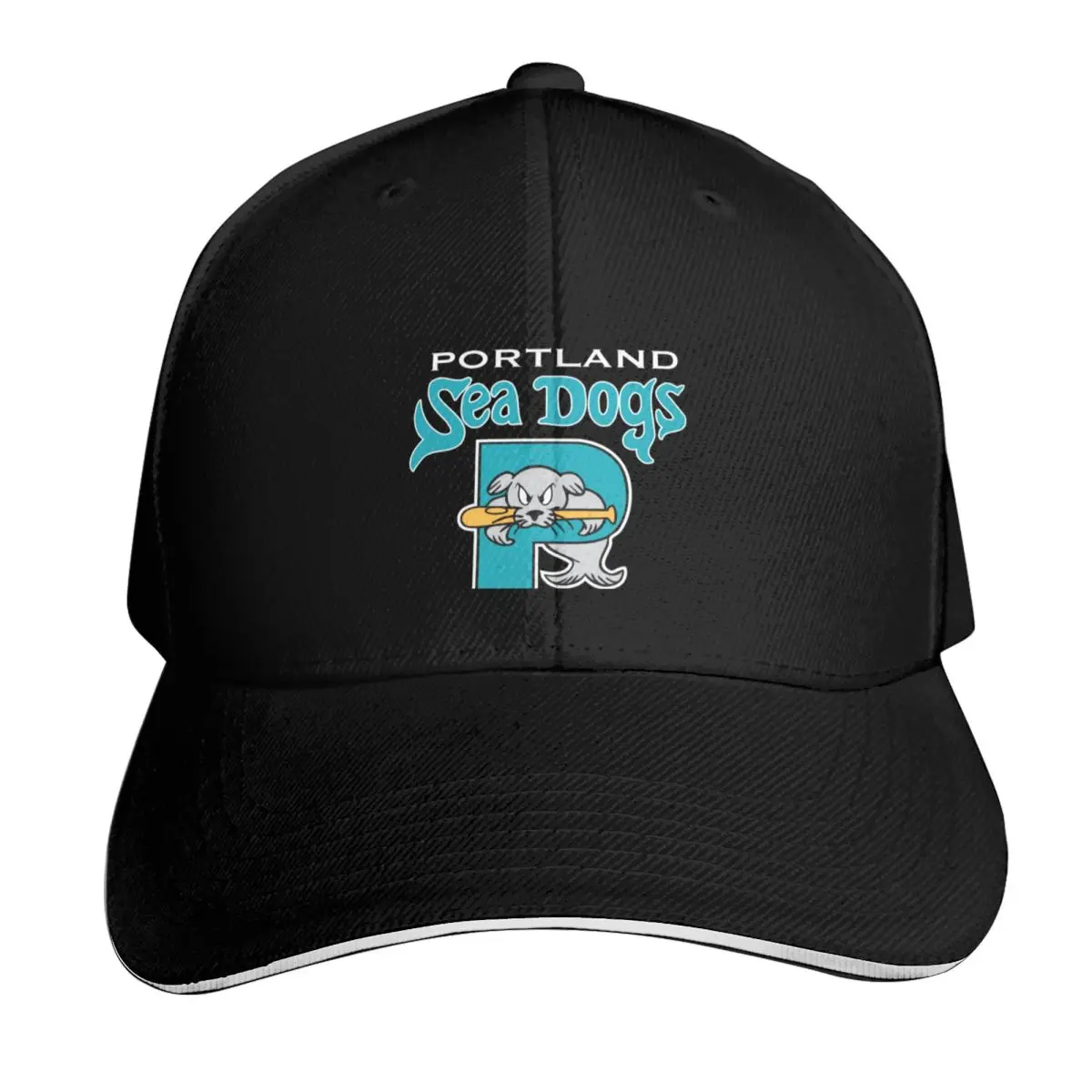 90&x27;s throwback Portland Sea Dogs Long Sleeve T-Shirt Baseball Cap Men Women Casual Summer Sport Sun Cap