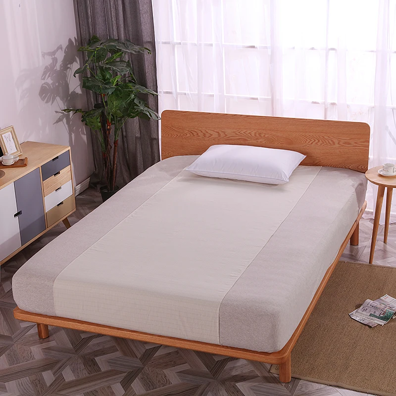 Aterramento-Flat Bed Sheet com cordão de aterramento, Nature Bed Sheet