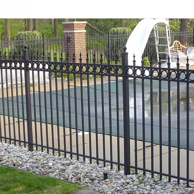 Popular custom Australian fancy yard galvanized steel fence panels with zigzag outline colour bonded metal fence