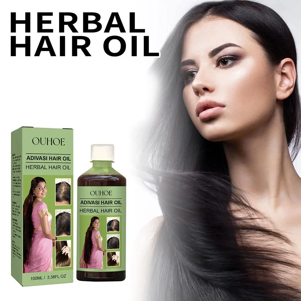 Óleo Herbal para Cabelo, Óleo de Gengibre, Perda de Espessamento Rápido, Óleos Capilares, Produtos Indianos, W1I2, 1PC, 100ml