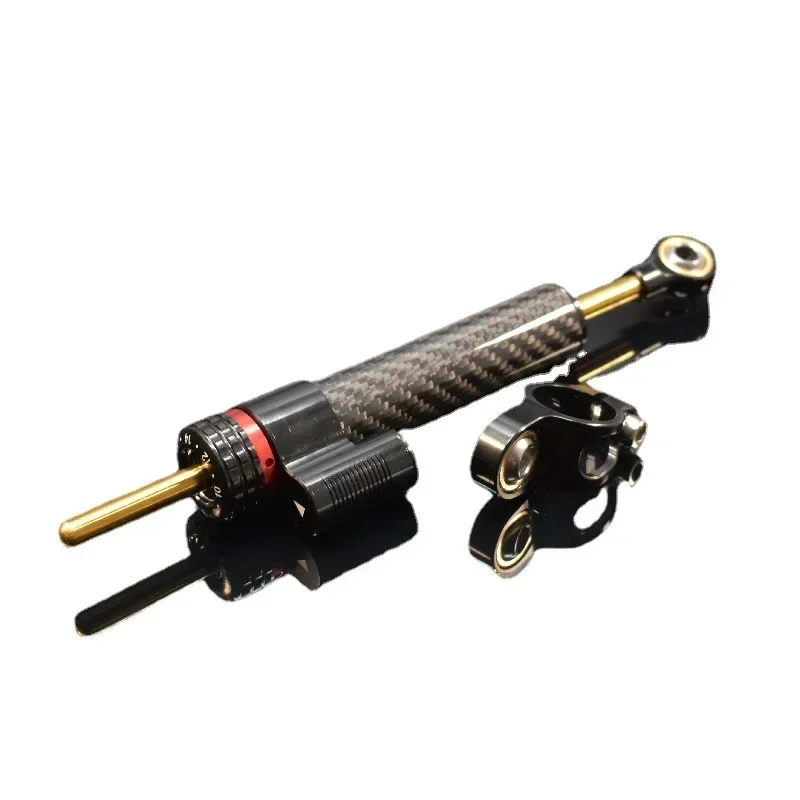 High quality, motorcycle, carbon fiber, damping, directional shock absorber, titanium ruler, anti-shake head