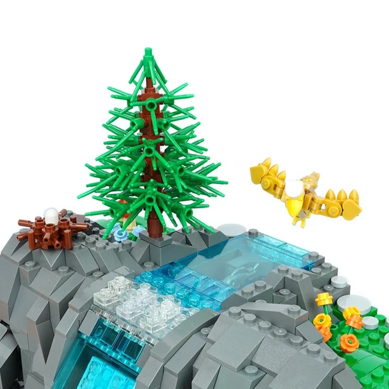 2381 قطعة MOC شلال العمل BrickLink نموذج اللبنات هدية عيد الميلاد البناء تجميع لعبة عيد ميلاد الطوب الإبداعي