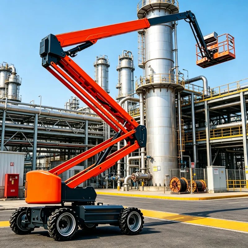 12m 14m 16m 18m Electric Articulating Boom Lift 230kg Capacity Self-propelled Aerial Work Platform Cherry Picker Man Lift