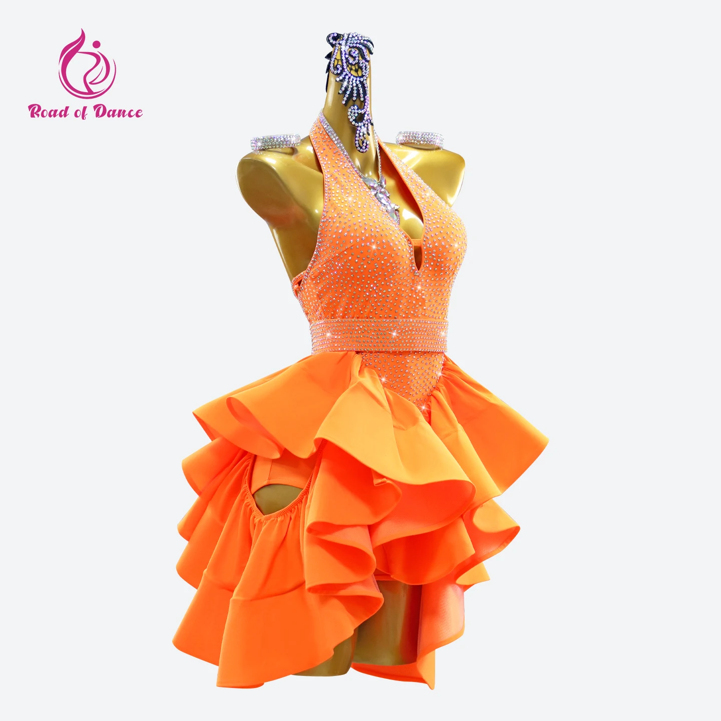 Traje de Baile Deportivo para Niñas, Atuendo de Bailarina con Pedrería, Vestuario 2026, Ropa de Escenario Femenina, Vestido de Fiesta para Mujer, Ropa de Baile para Fiestas