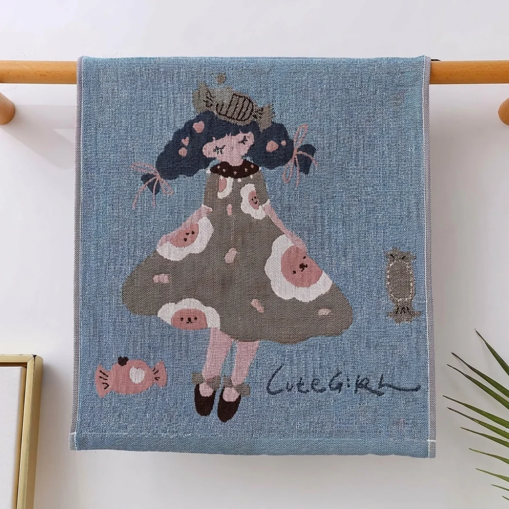 New 34x40cm Large Hand Towel Quick Dry 4 Layer Cotton Gauze Kitchen Towel Decorative Tea Towel Home Restaurant