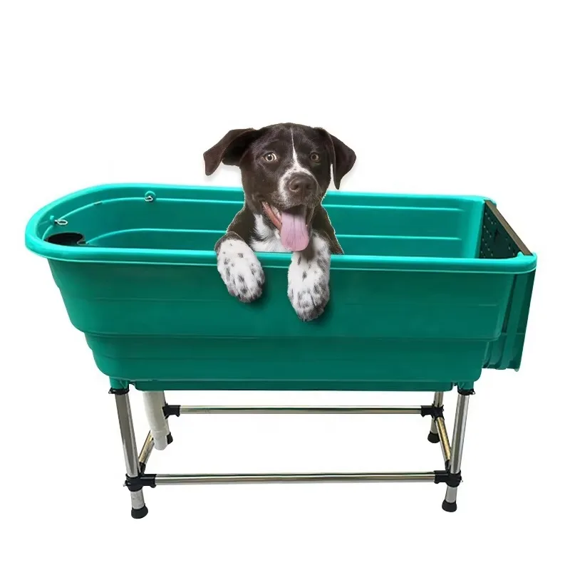 Portable Plastic Pet Grooming Tub Home Use Dog Bath Tub Pet Washing Basin for Small Medium Dogs