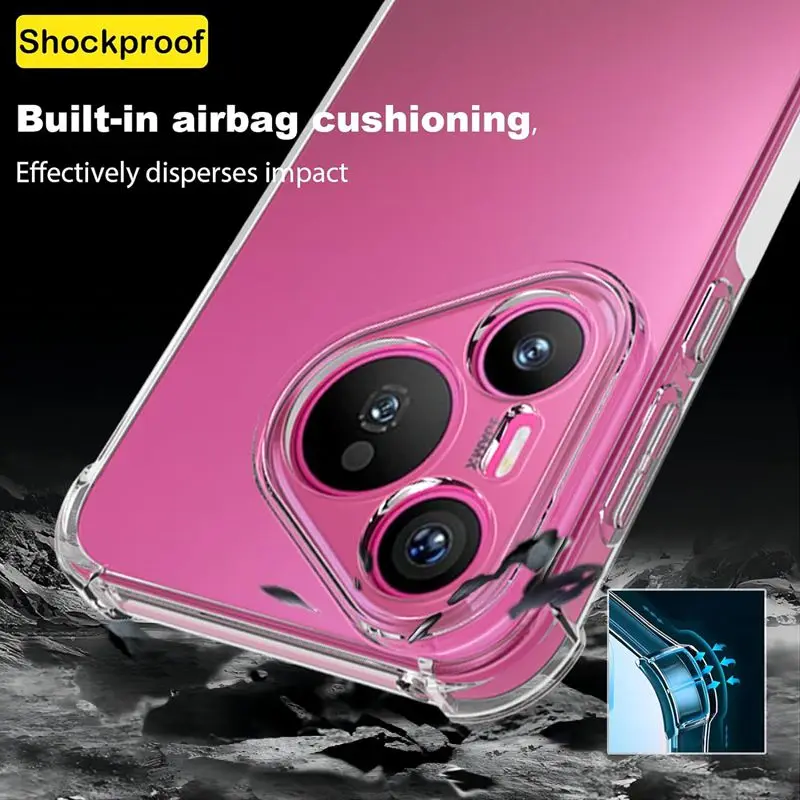 Four-Corners Shockproof TPU Case for Huawei Pura 70 Pro P70 Ultra Protective Cover Capa Fundas Coque