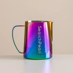 SearchPean 600ML/700ML Milk Frothing Pitcher, Steaming Stainless Steel Coffee Cappuccino Latte Art Barista Man Woman Gift