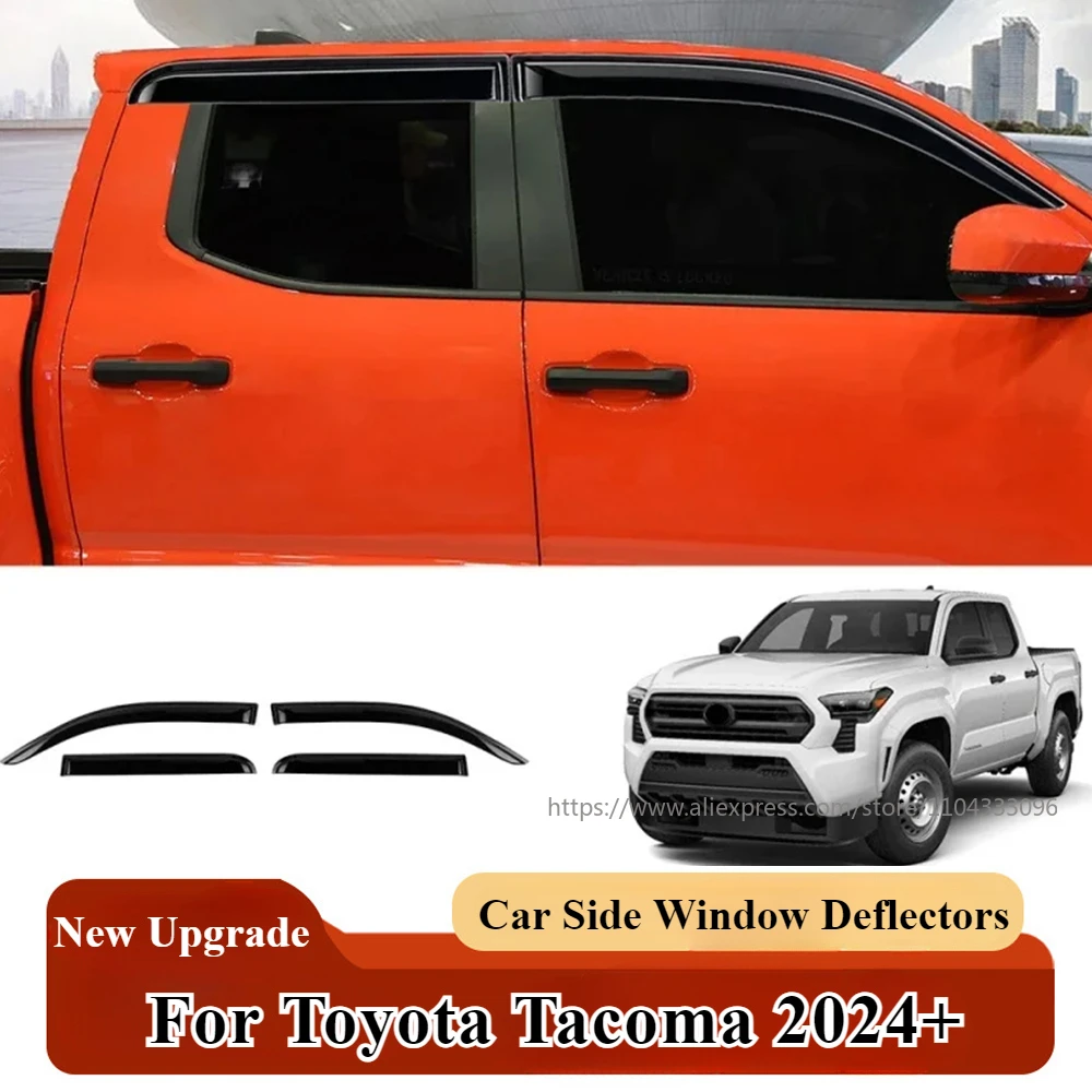 

For Toyota Tacoma 2024+ Side Window Deflectors Window Visors Wind Deflector Sun Guard Rain Vent Cover Car Styling