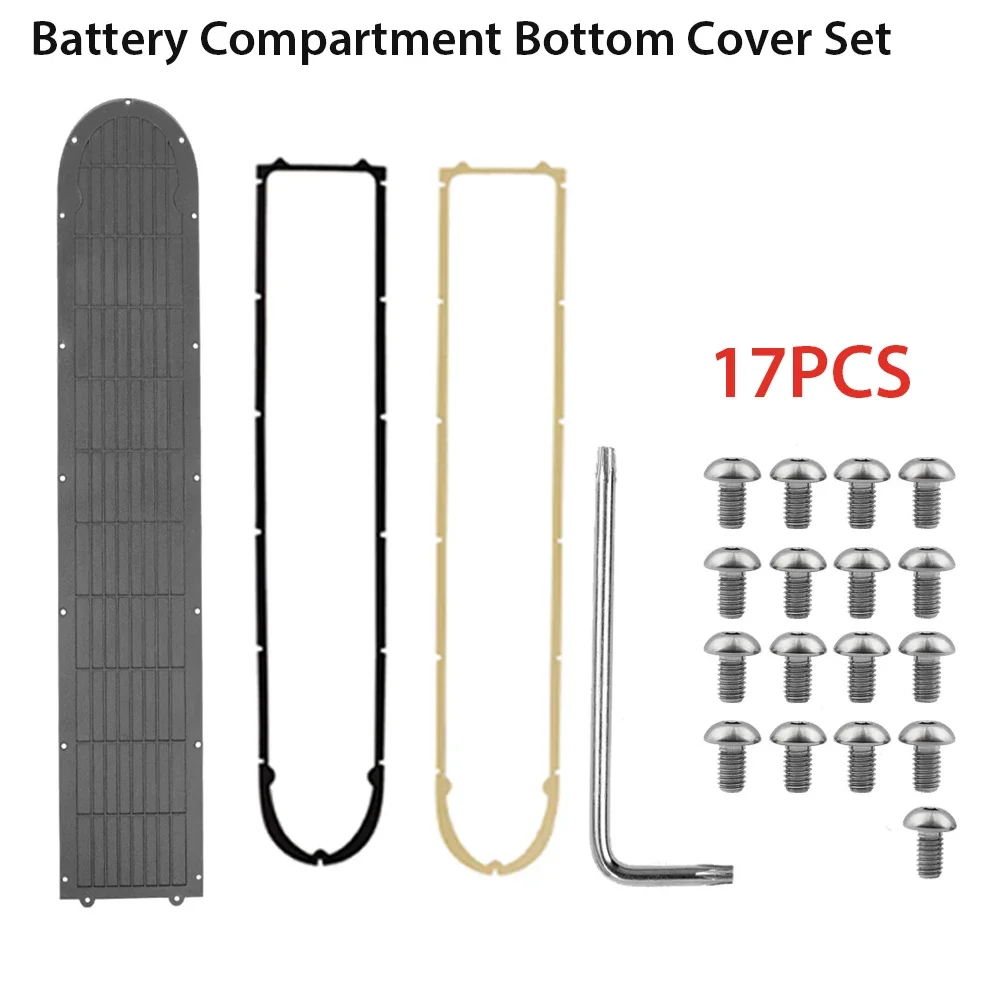 Untere Batterie Abdeckung Montage Teile Für Xiaomi M365 Elektrische Roller Silikon Fuß Pad Kit 17PCS Untere Batterie Abdeckung Schrauben