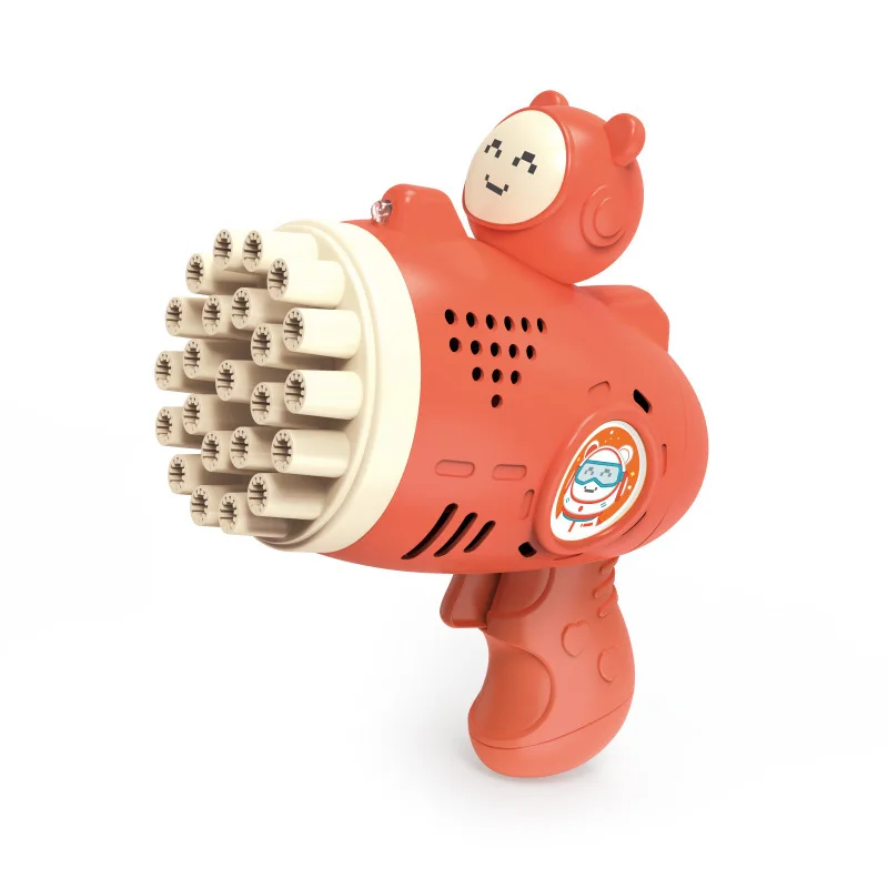 23 Hole Space Bear Bubble Gun Machine Toys Soap Blower Bubble Guns Outdoor Game Bubble Maker Toy for Children Kids Boy Girl Gift