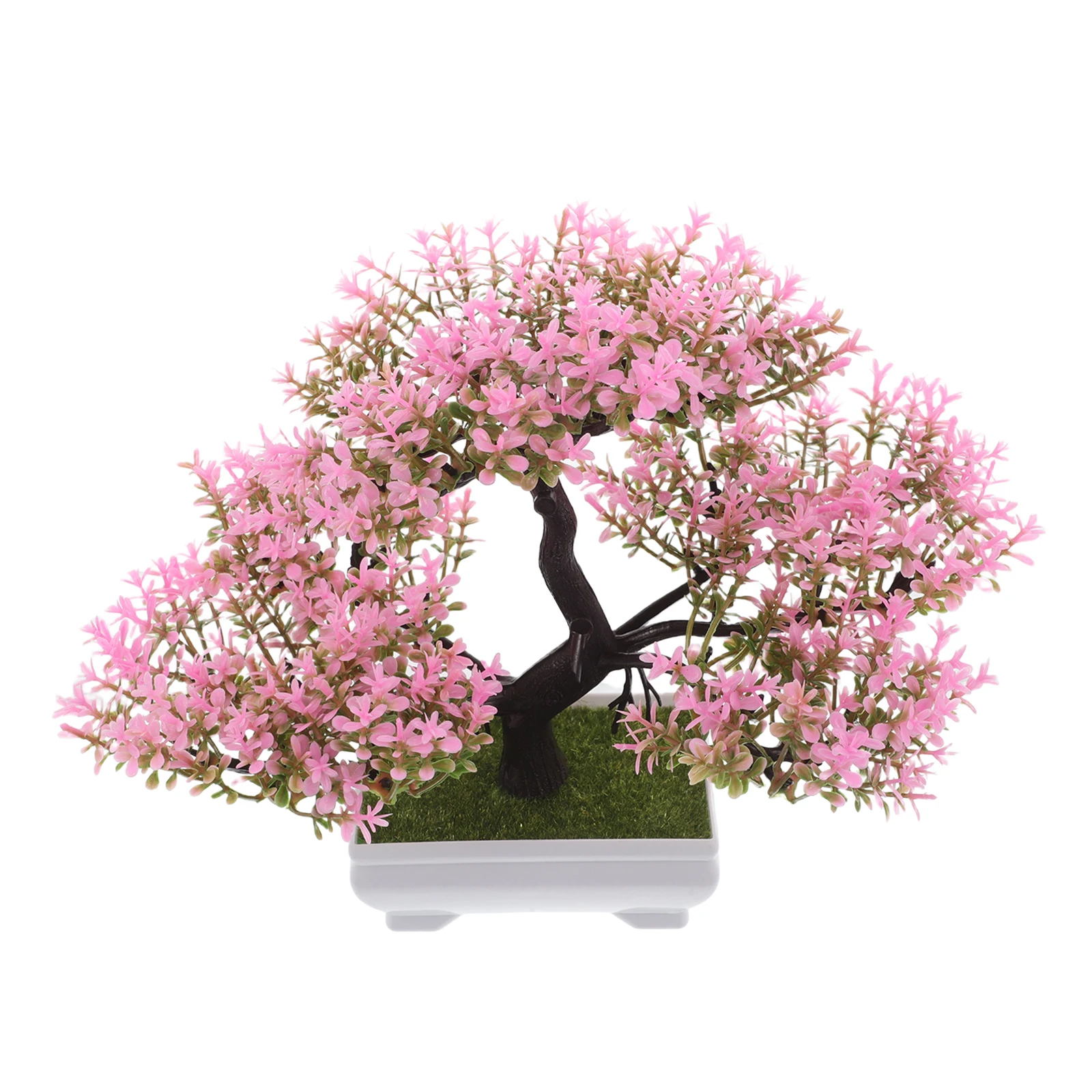 

Artificial Bonsai TreePlant Realistic Cherry Blossom Desktop Decoration Low Maintenance Potted Indoor Small Tree Simulation
