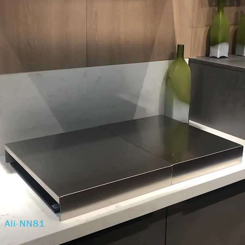 【N】جهاز طبخ الأرز من الفولاذ المقاوم للصدأ إطار موقد كهرومغناطيسي رف تخزين المطبخ موقد غاز غطاء حماية لوحة قوس