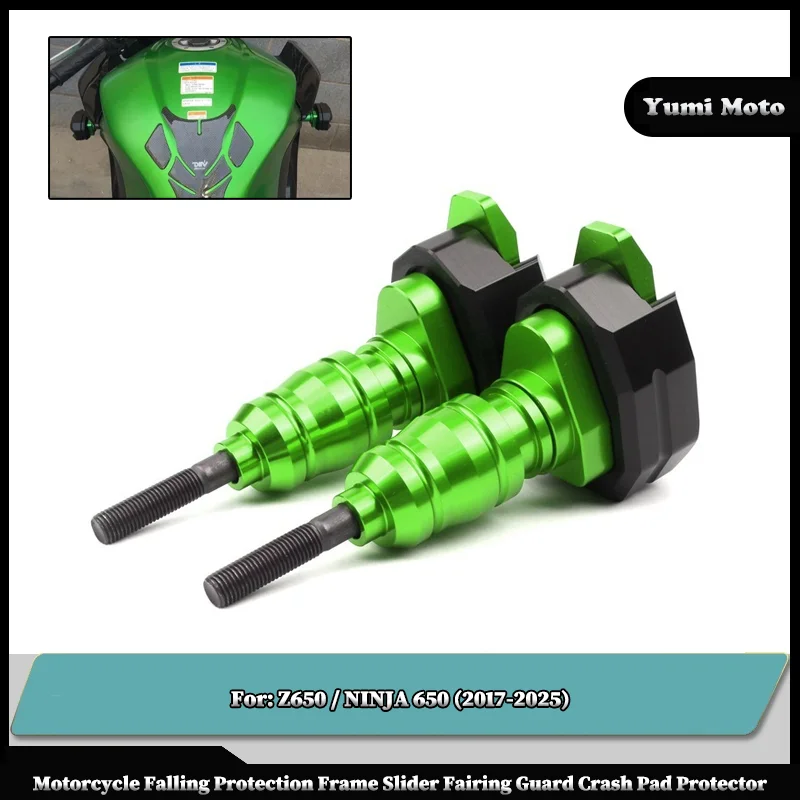 

Motorcycle Falling Protection Frame Slider Fairing Guard Crash Pad Protector For KAWASAKI NINJA650 Z650 2017-2025 NINJA 650 Z