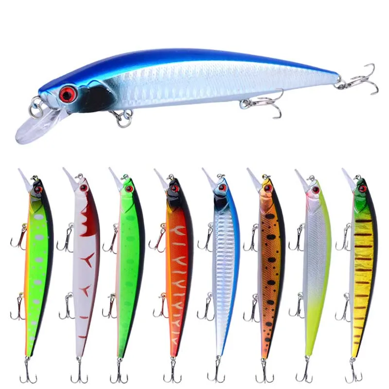 

8 шт. плавающие рыболовные приманки для гольяна, воблер Pesca, искусственные твердые приманки для морского окуня, оборудование для длинного заброса, приманка для плавания