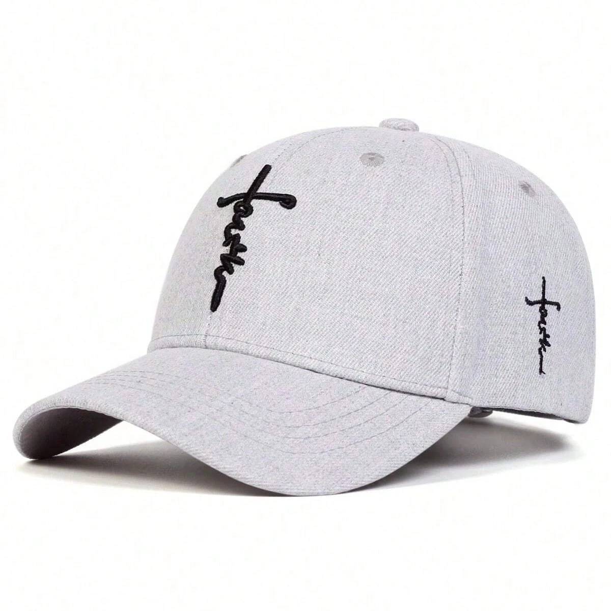 2-teiliges Unisex Baseballkappen-Set mit Kreuz-Stickerei für Frühling und Herbst, Verstellbare Outdoor-Freizeithüte, Dad Hat und Sonnenschutzhut Kombi-Set – Detail 9