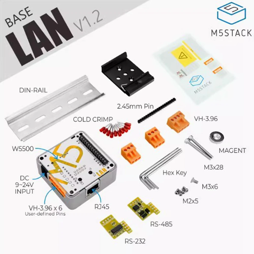 M5Stack LAN W5500 Ethernet controller base TCP/IP embedded Ethernet connection