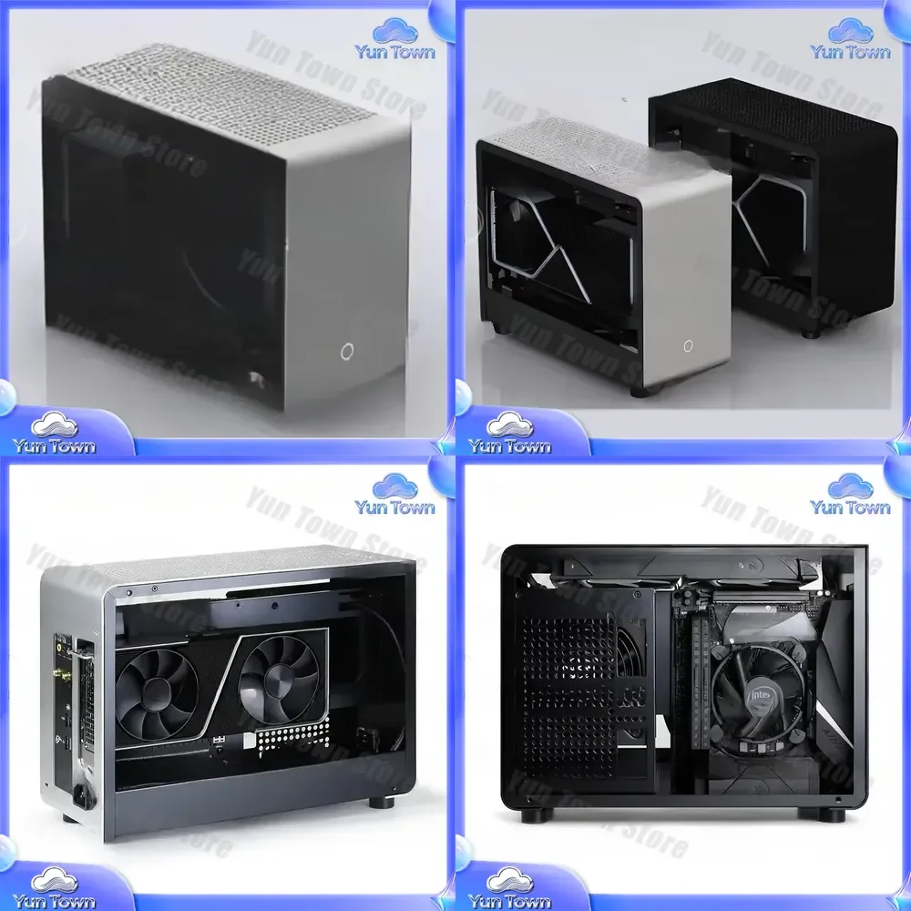 All Aluminum Side Transparent A4 ITX Mini PC Case for G1-SE SFX Power Supply Support Portable Small Form Factor Air Cooling