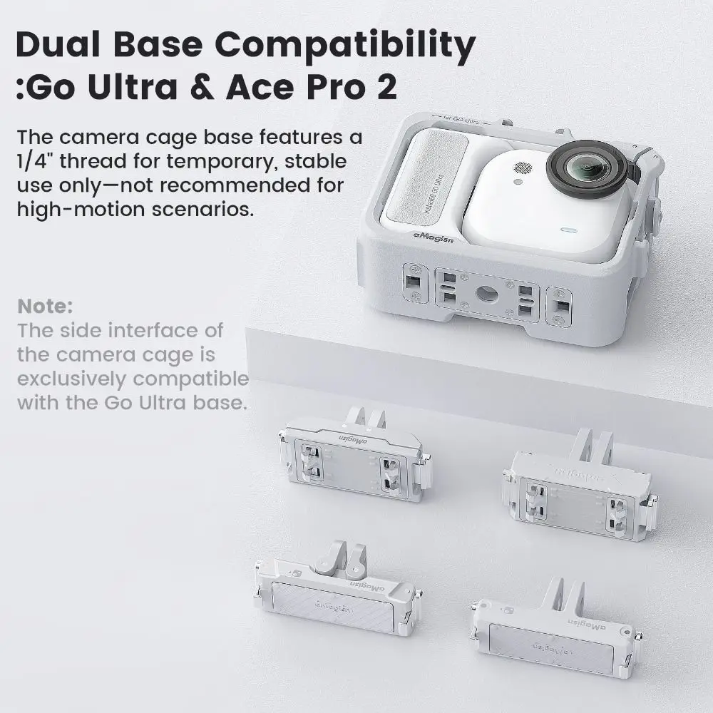 Quick Release Protective Frame Cold Shoe Expansion Multifunctional Rabite Cage Plastic for Insta360 Go Ultra