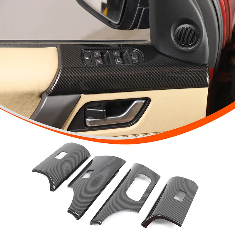 For Land Rover Freelander 2 2007-2015 Automotive Glass Rising Window Frame Large Panel ABS Carbon Fiber Car Accessories