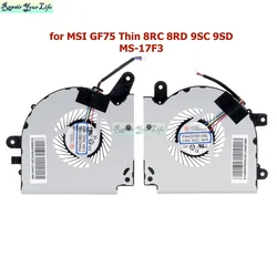 MS-17F3 Laptop CPU GPU Cooling Fan Cooler for MSI GF75 Thin 8RC 8RD 9SC 9SD Notebook PC Fans Radiator PAAD06015SL N416 N415 New