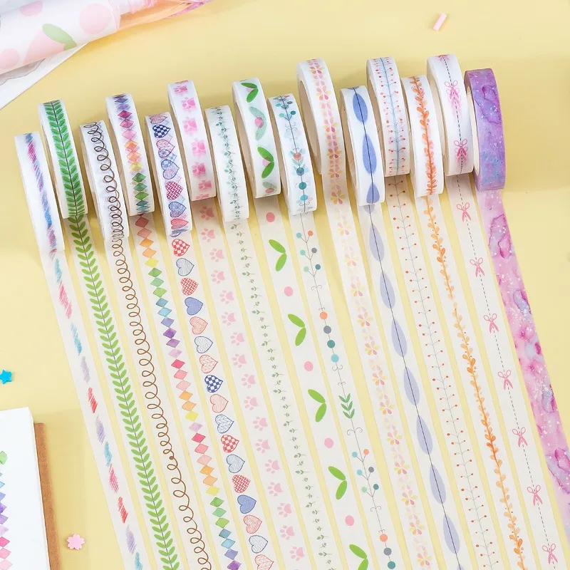 8mm×10m Kawaii Flower Decorative Washi Tape DIY Scrapbooking Japanese Masking Adhesive Tape School Office Supply Paper Sticker