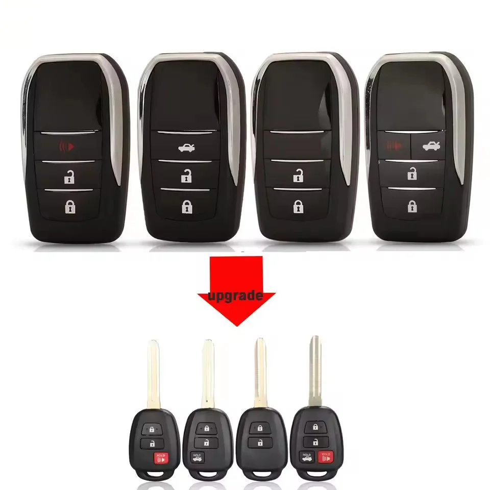 Suitable for Toyota 2-key, 3-key, 4-point Toyota WISH domineering modification folding remote control car key case replacement