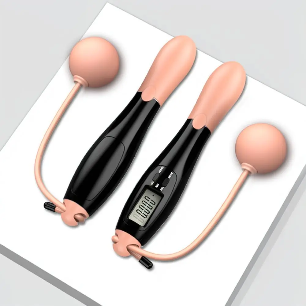 Electronic Counting Skipping Rope Wireless Jump Rope For Adult Fitness Training Weighted Ball Steel Wire Home Gym Gear