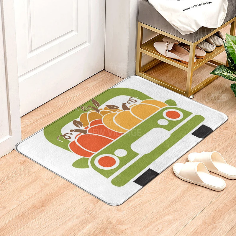 House entrance carpet Home door mat Living Room Bath Foot bathroom non-slip water absorption rugs bath Halloween Autumn Pumpkin