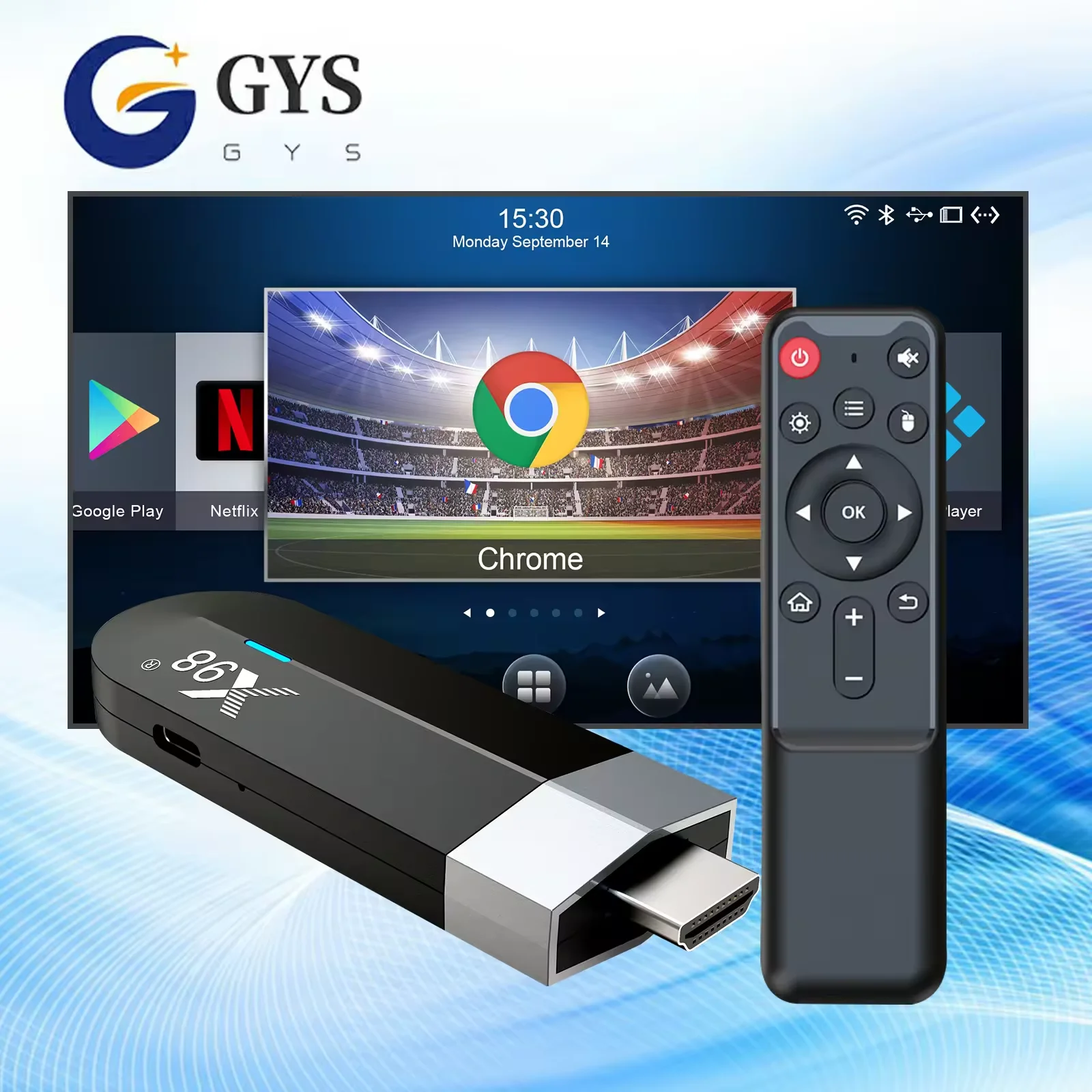 

GYS Factory Price IP Box Future TV Android 10 2G 16g Smart 4k TV Box 5g Dual Wifi Android TV Box