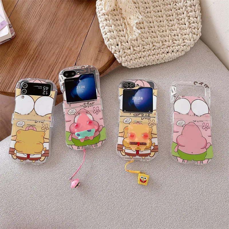 Cute Cartoon Underwater Animals for Samsung Galaxy Z Flip 8 7 6 5 Protective Back Cover for ZFlip8 ZFlip6 ZFlip7 Case Shell
