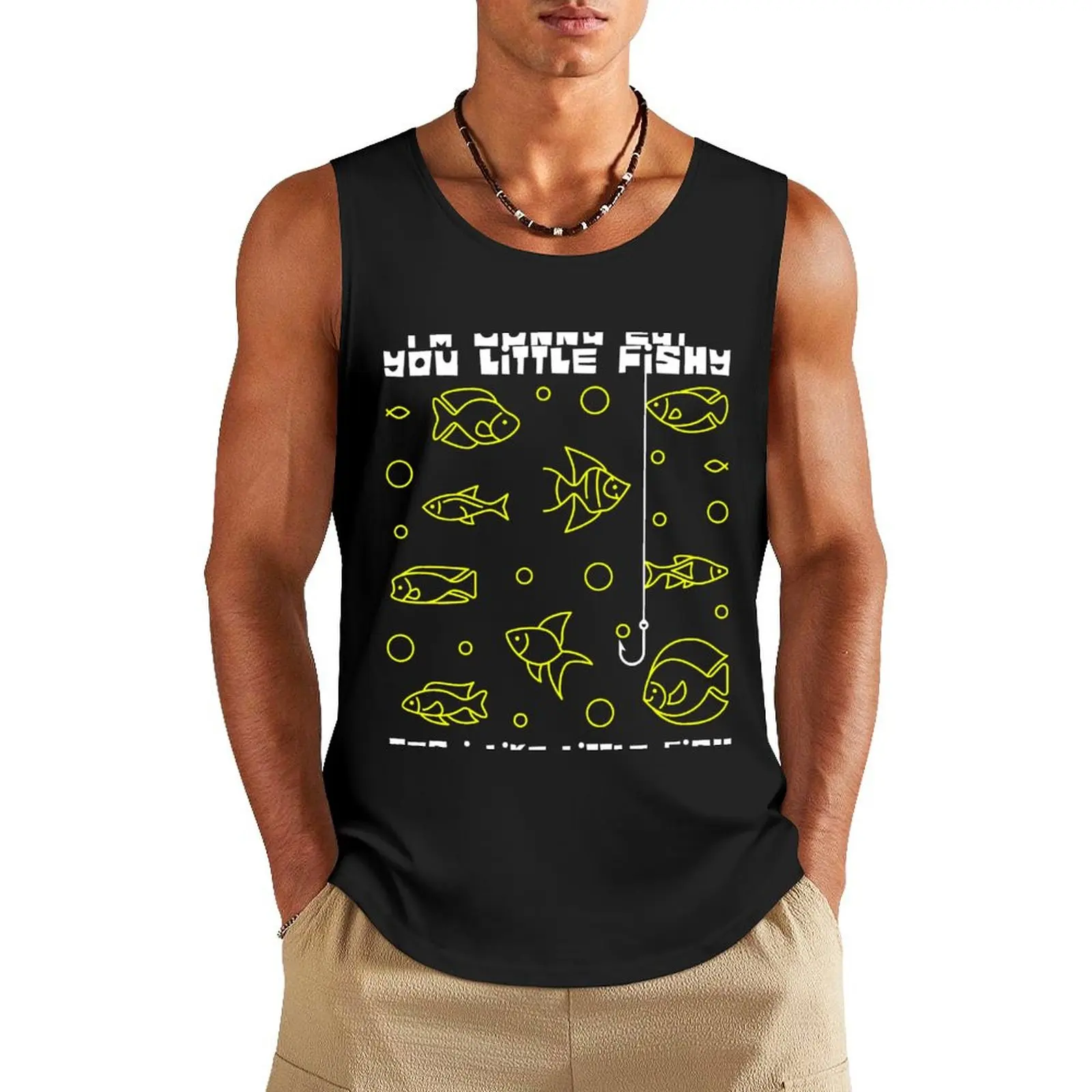 

I'm Gonna Eat you Little Fishy Tank Top cute tops T-shirt male Top Men's summer clothes 2025