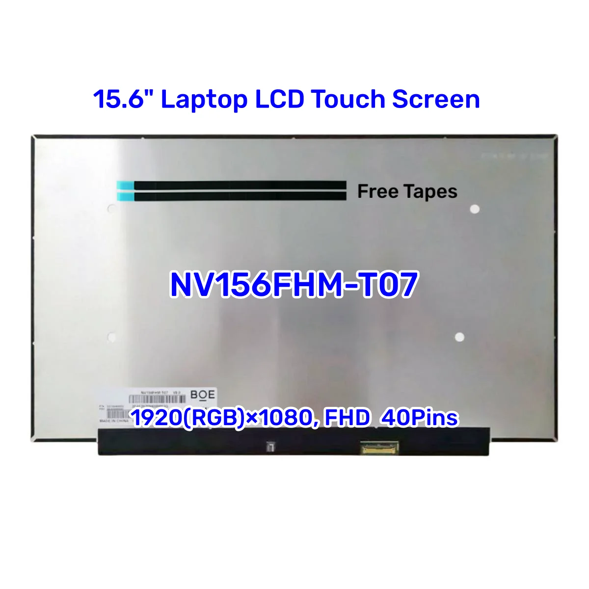 

15.6" Laptop LCD Touch Screen NV156FHM-T07 Fit R156NWF7 R2 For Lenovo Ideapad 5-15ARE05 3-15ITL6 3-15ALC6 81YQ 82H8 82KU 40pins