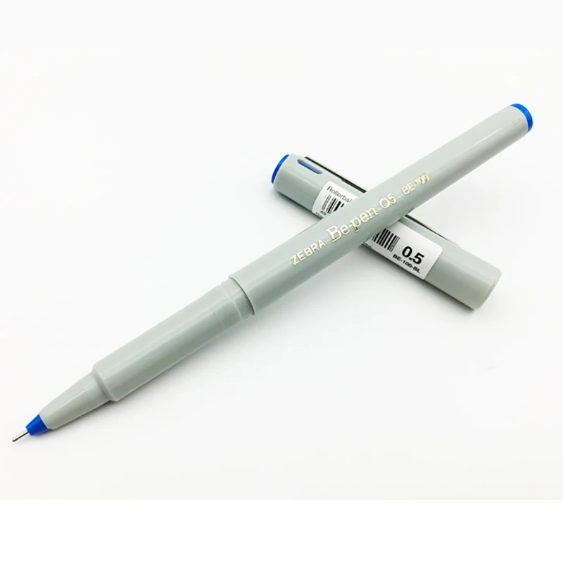 قلم الكرات الدوارة ZEBRA BE-100 - حبر أسود بنقطة إبرة 0.5 مم، كتابة سلسة للتوقيع التجاري والاستخدام المكتبي، تصميم ياباني