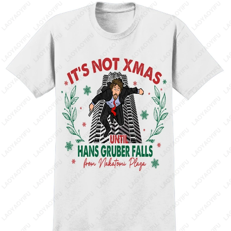 Hans Gruber DIE HARD Christmas Tshirt Creative Novelty Hipster Trending Popular Tops Men Women Cotton Street Fashion Unisex Tees