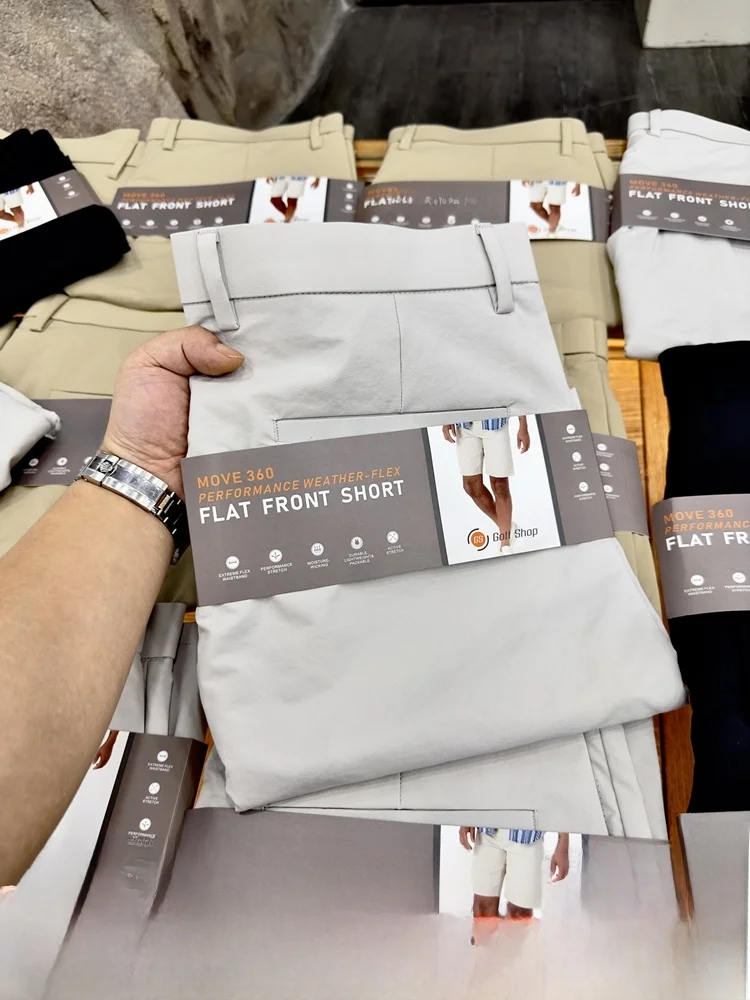 

North America Golf Series Lightweight Qui Dry High Elastic Moisture ng Summer Outdoor orts Straight Leg High Waist F...