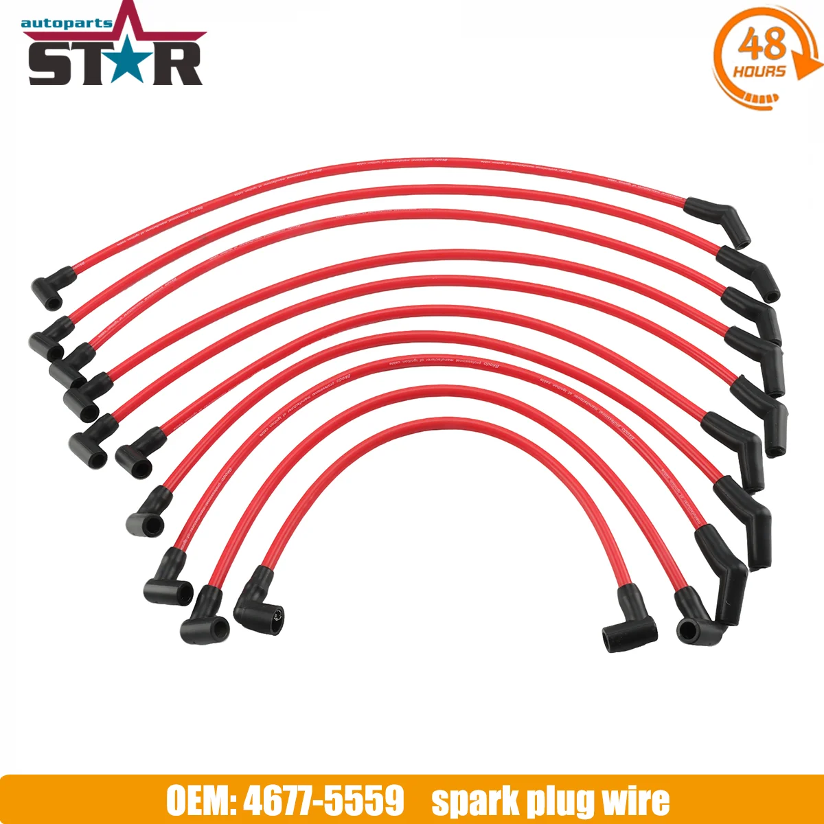 10.5 مللي متر الفقرة شرارة التوصيل سلك كابلات الإشعال 4677-5559 لفورد موستانج 1969-1995 F-150 V8 5.0L/5.8L M-12259-C301