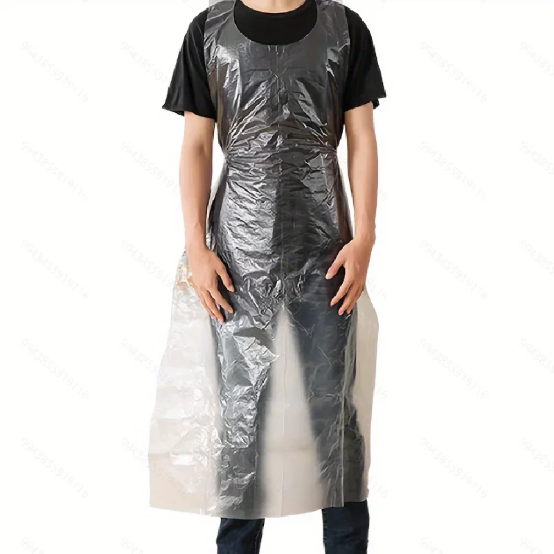 100pcs Adult Disposable Tattoo Apron Transparent Clothing Anti Pollution Sterile Clothing Clean Cover Cape Cloth Apron