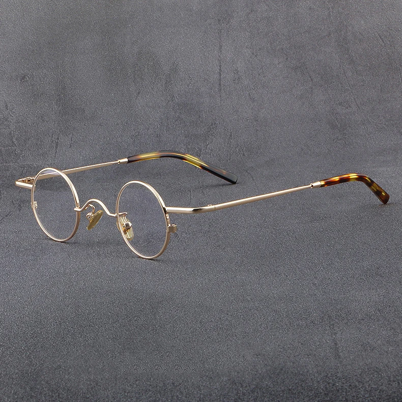 56948 Topkwaliteit Retro Puur Titanium Brilmontuur Dame Trend Klein Formaat Ronde Optische Brilmontuur Mannen Mode Heldere Brillen