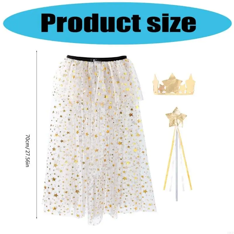 2 stks pailletten tule prinses cape prinses mantel met kronen hoofdband prinses verkleden kleding voor kinderen kleine meisjes