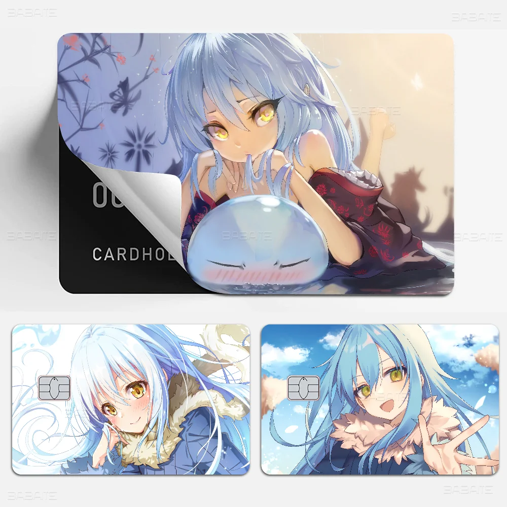 Demon Slime Rimuru Tempest Fashion Cute Cartoon Cat Painting Anime Game Unique Film Sticker Case Skin For Credit Card No Chip