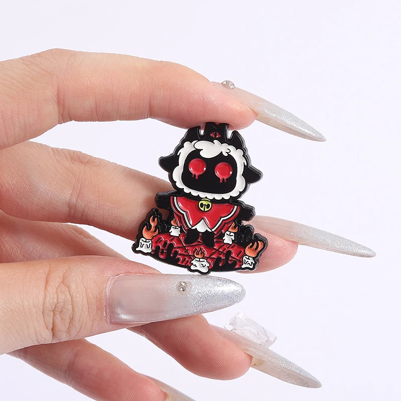 لعبة شخصية المينا دبابيس ريموند الحيوان القرويين الماعز الشرير أن أصدق الراب الكلب دبابيس معدنية شارة التلبيب مجوهرات هدايا #6