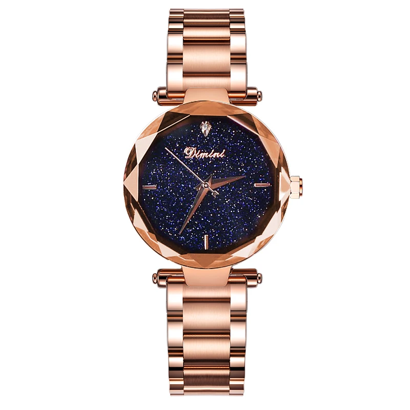 

Timini Genuine Watch Women's Fashion Trend Waterproof Personality Atmospheric Starry Sky Quartz Watch Rhinestone Women's Watch