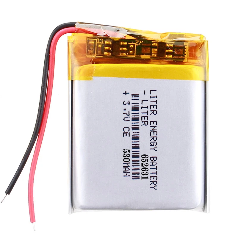 3.7V 530mAH 652631 652530 polymer lithium ion / Li-ion battery for GPS,mp3,mp4,mp5,dvd,bluetooth,model toy mobile bluetooth